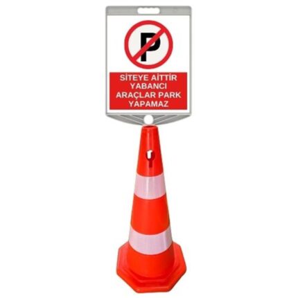 Siteye Aittir Yabancı Araçlar Park Yapamaz Levhalı Duba
