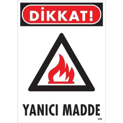 Dikkat Yanıcı Madde Uyarı Levhası