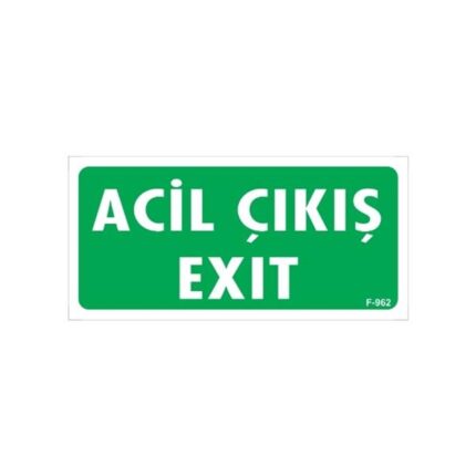 Acil Çıkış Exit Uyarı Levhası