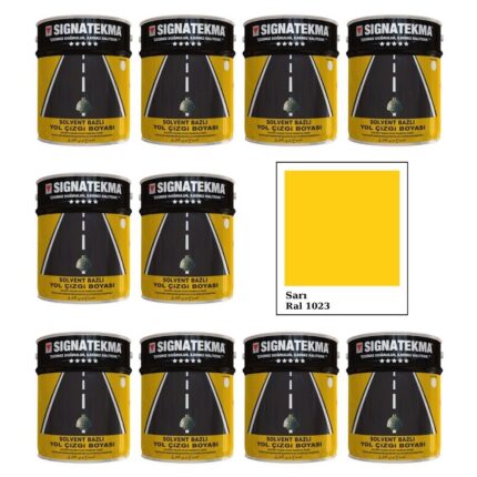 Sarı Yol Çizgi Boyası 25 Kg x 10'lu Ekonomik Set – Alkid Esaslı