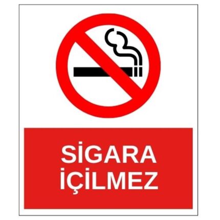 Sigara İçilmez Sticker Yapışkanlı Etiket