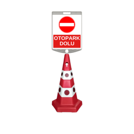 Otopark Dolu Levhalı Kedi Gözlü Reklam Konisi Ağırlıklı