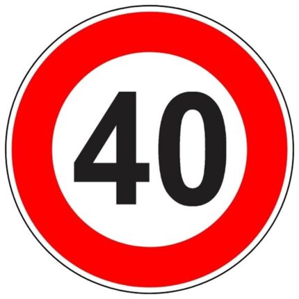 Azami Hız Sınırlaması 40 km Levhası TT-29