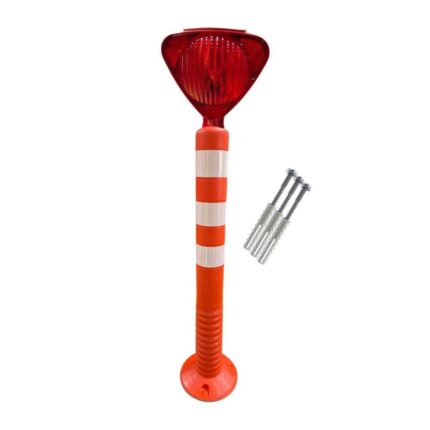 Kırmızı Üçgen Solar Flaşörlü 75 cm Delinatör Seti