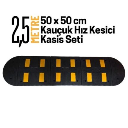 2,5 Metre Kauçuk Hız Kesici Kasis Seti 50x50 cm