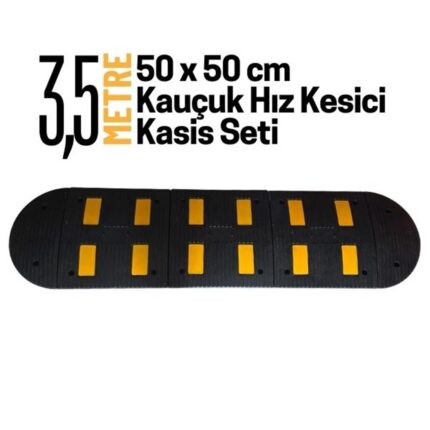 3,5 Metre Kauçuk Hız Kesici Kasis Seti 50x50 cm