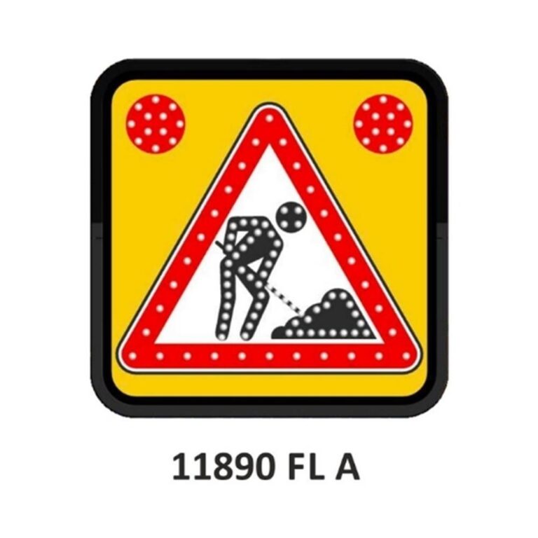 60x60 cm Elektrikli AC Ledli Yolda Çalışma Var Levhası