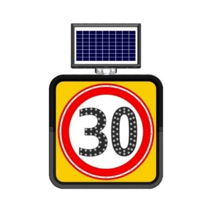 60x60 cm Güneş Enerjili Solar Ledli Azami Hız 30 km Levhası