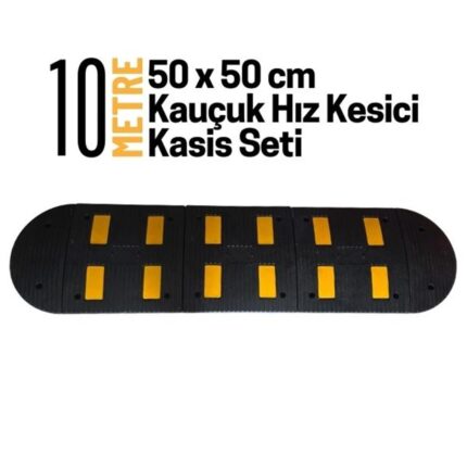 10 Metre Kauçuk Hız Kesici Kasis Seti 50x50 cm