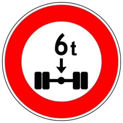 Dingil Başına 6 Tondan Fazla Yük Düşen Taşıt Giremez Levhası TT-23