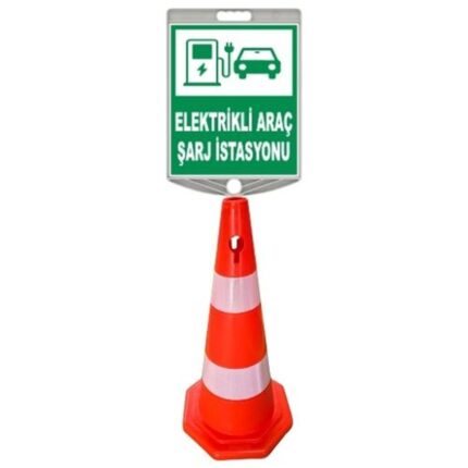 Elektrikli Araç Şarj Yeri Levhalı Duba