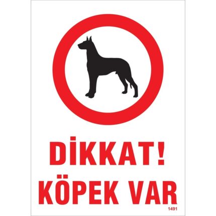 Dikkat Köpek Var Uyarı Levhası