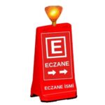 Flaşör Lambalı Eczane Tabelası Eczane Dubası Plastik Duba Tek Yön