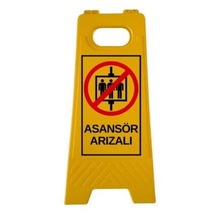 Asansör Arızalı Katlanır Uyarı Levhası