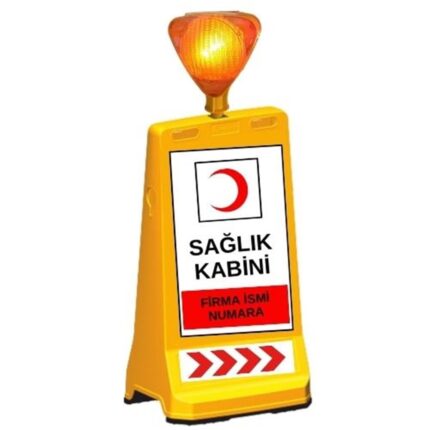 Işıklı Sarı Sağlık Kabini Reklam Dubası