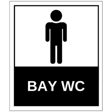 Bay Wc Sticker Yapışkanlı Etiket