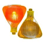 Üçgen Sarı Solar Flaşörlü 75 cm Delinatör Seti