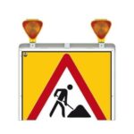 Sağdan Daralan Yol Katlanır Uyarı Levhalı Bariyer