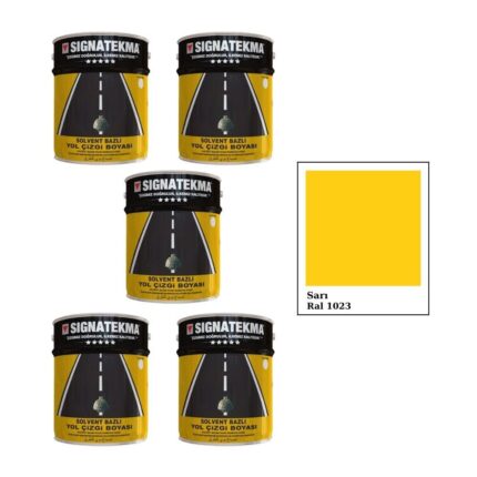 Sarı Yol Çizgi Boyası 25 Kg x 5'li Set – Alkid Esaslı RAL 1023