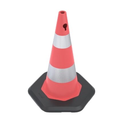 Ekonomik Ağırlıklı Trafik Konisi 70 cm Reflektifli Yol Dubası Plastik Duba