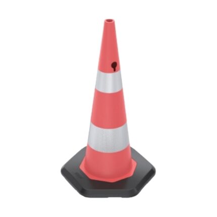 Ekonomik Ağırlıklı Trafik Konisi 90 cm Reflektifli Yol Dubası Plastik Duba