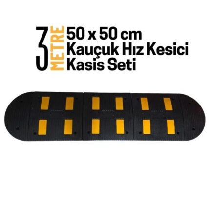 3 Metre Kauçuk Hız Kesici Kasis Seti 50x50 cm