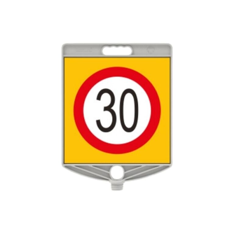 Hız Sınırı Levhası 30 km Azami Hız Sınırı Levha Kare Plastik Uyarı Levhası
