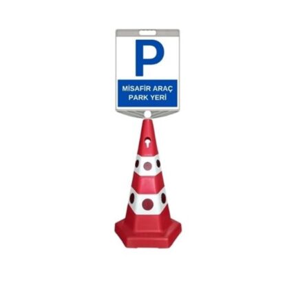 Misafir Araç Park Yeri Levhalı Kedi Gözlü Reklam Konisi Ağırlıklı