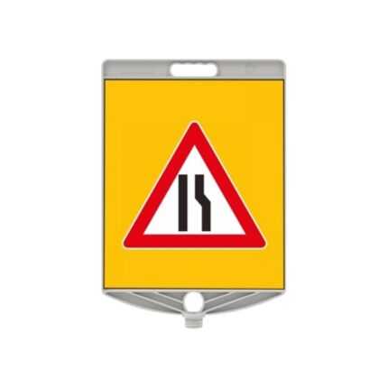 Sağdan Daralan Yol Levhası Dikdörtgen Plastik Levha Plastik Uyarı Levhası
