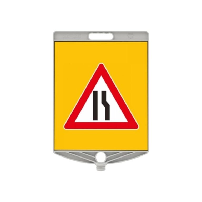Sağdan Daralan Yol Levhası Dikdörtgen Plastik Levha Plastik Uyarı Levhası