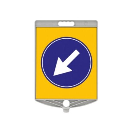 Sola Yönlendirme Levhası Dikdörtgen Plastik Levha Plastik Uyarı Levhası