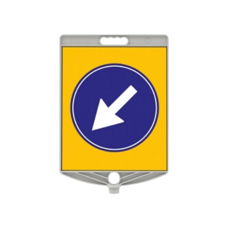 Sola Yönlendirme Levhası Dikdörtgen Plastik Levha Plastik Uyarı Levhası