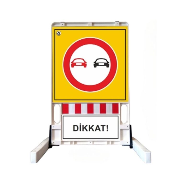 Sollamak Yasak Katlanır Uyarı Levhalı Bariyer
