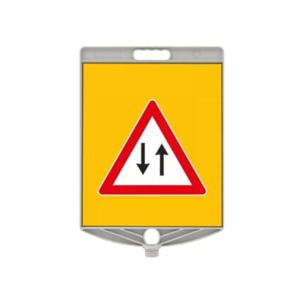 Tek Gidiş Geliş Yön Levhası Dikdörtgen Plastik Uyarı Levhası