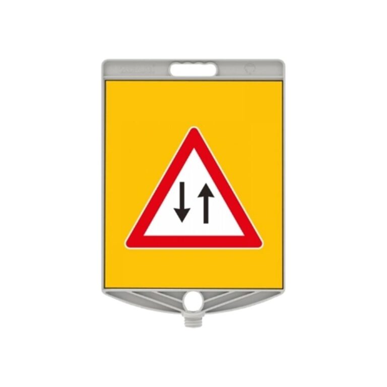 Tek Gidiş Geliş Yön Levhası Dikdörtgen Plastik Uyarı Levhası