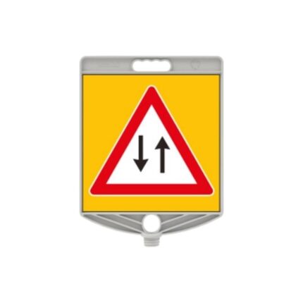 Tek Gidiş Geliş Yön Levhası Kare Plastik Uyarı Levhası