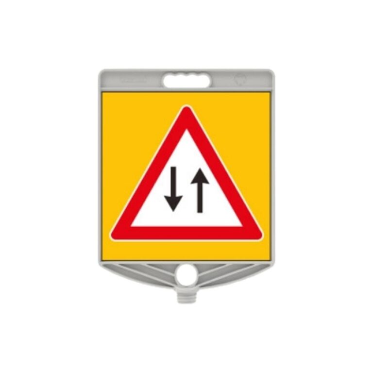 Tek Gidiş Geliş Yön Levhası Kare Plastik Uyarı Levhası
