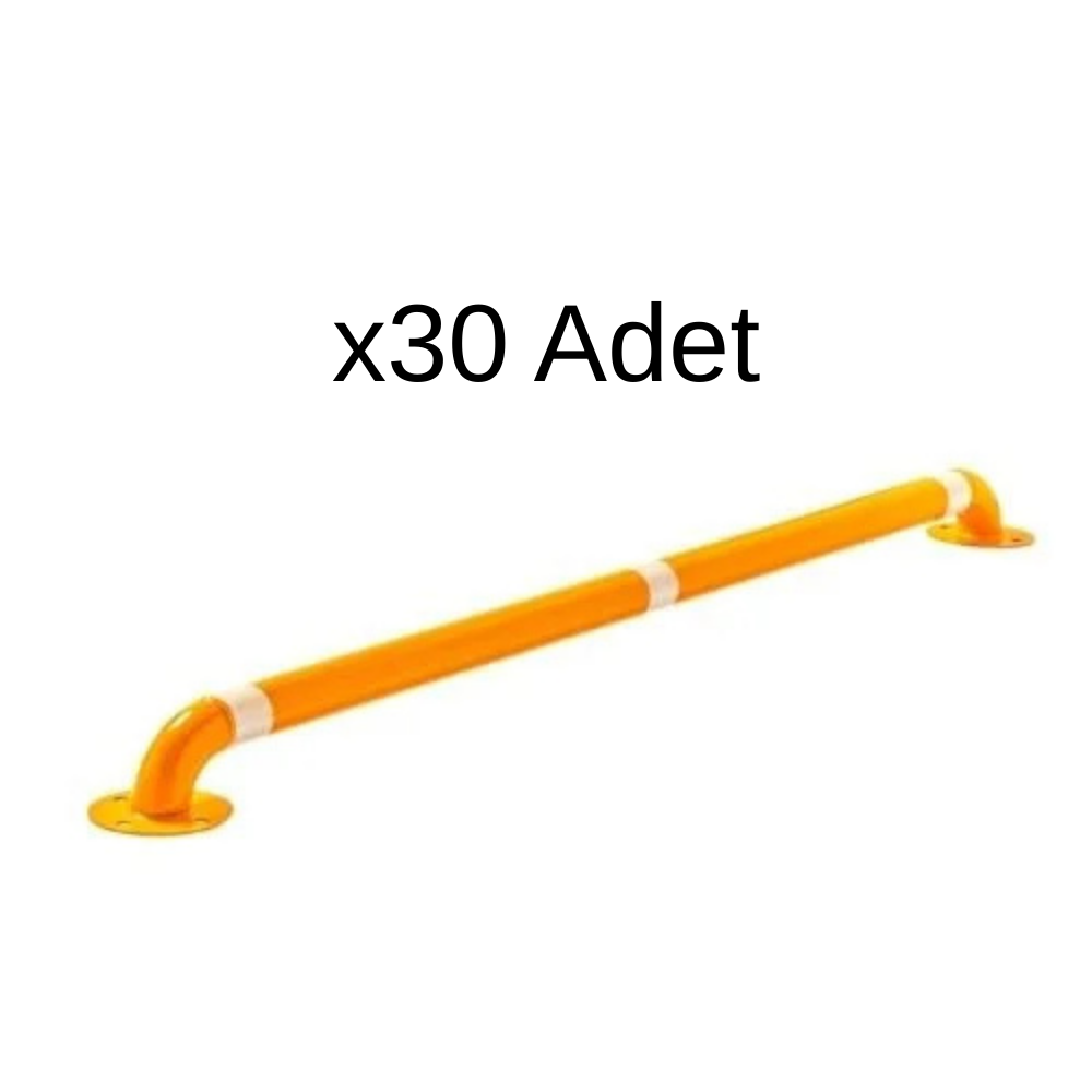 Demir Otopark Bariyeri 180×60 cm 30'lu Set Demir Otopark Bariyeri 180×60 cm 30'lu Set